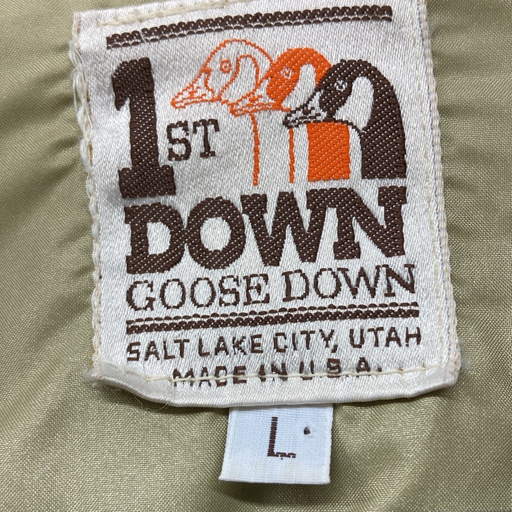1st Down Y2K Puffer Down Coat Tan Long Middie Length Belted Khaki Trench EUC! - Picture 3 of 17